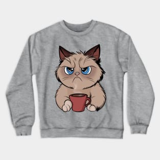 Cat Needs Coffee Crewneck Sweatshirt